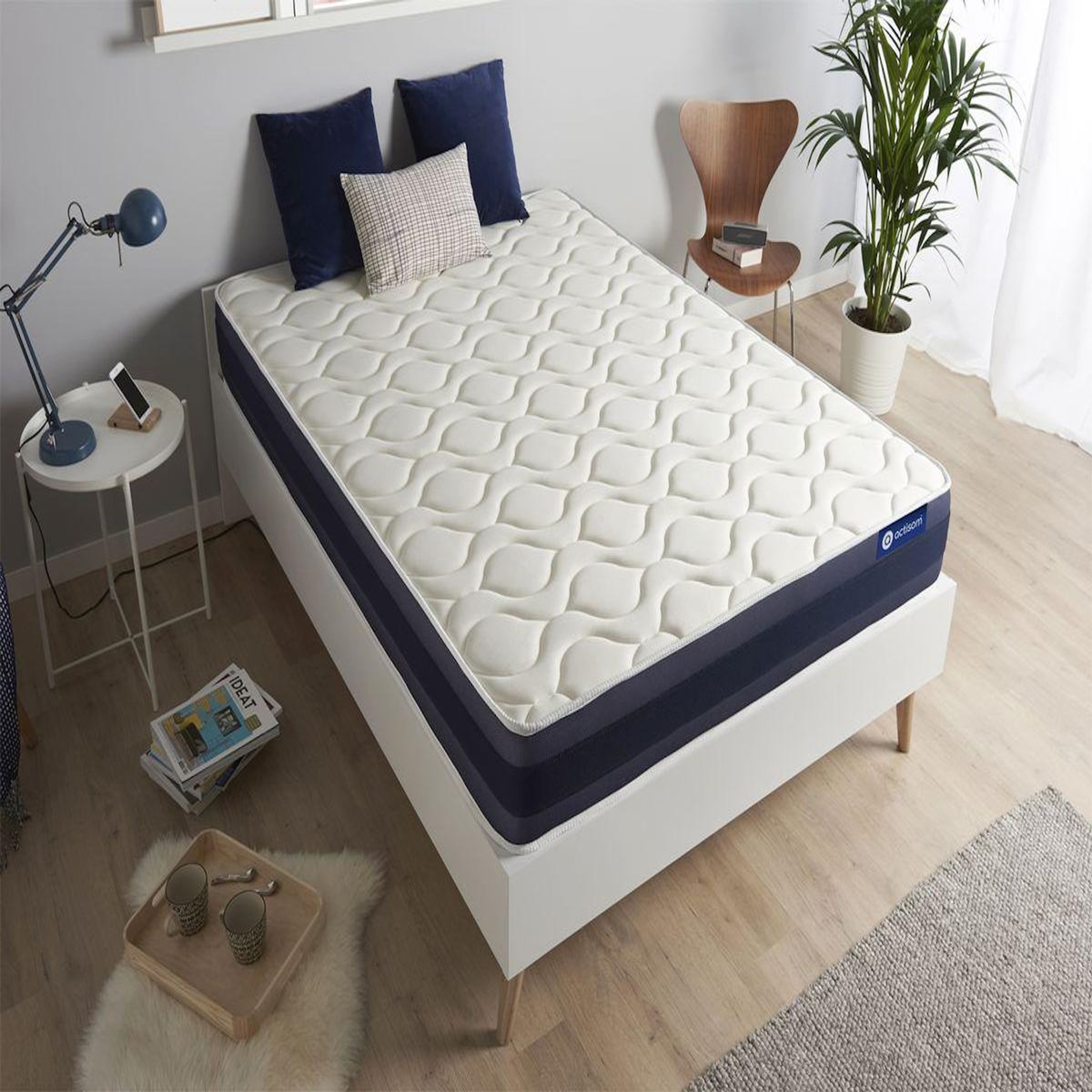 ACTISOM Matelas Mémoire de forme ACTIMEMO MORPHO 180x200 Maxi épaisseur 5zones de confort