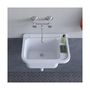 Voir la diapositive 2 : INTEC Lavabo Mural en Résine Blanc 50 x 32 cm Vasque Suspendue Anti-chocs - Evier Lave-Mains Salle de Bain WC Garage Buanderie
