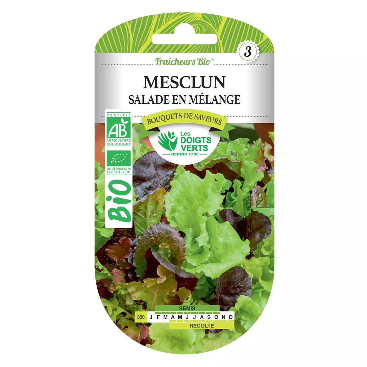 LES DOIGTS VERTS Graines mesclun salade en mélange BIO Les Doigts Verts