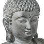 Voir la diapositive 3 : ATMOSPHERA Statue Déco Bouddha Assis 106cm Gris