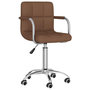 Voir la diapositive 2 : VIDAXL Chaise pivotante de bureau Marron Tissu