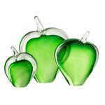 Paris Prix Lot de 3 Presse-Papiers en Verre  Malum  24cm Vert