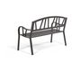 Voir la diapositive 4 : MARKET24 Banc avec Dossier Anthracite Fer (123 X 53 X 86 cm)