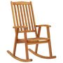 Voir la diapositive 2 : VIDAXL Chaise a bascule avec coussins Bois d'acacia massif