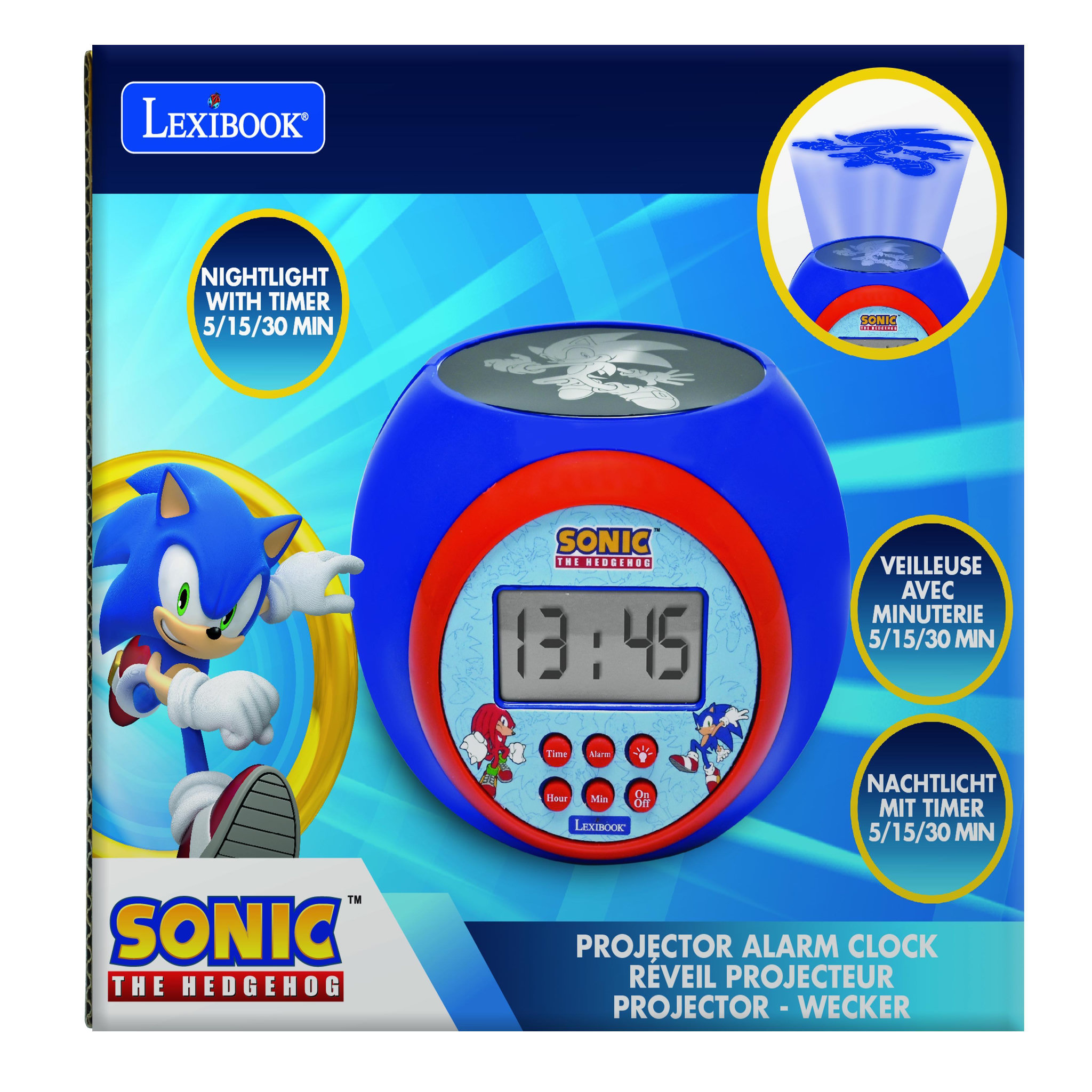 Voir la diapositive 6 : Lexibook Réveil Projecteur Sonic