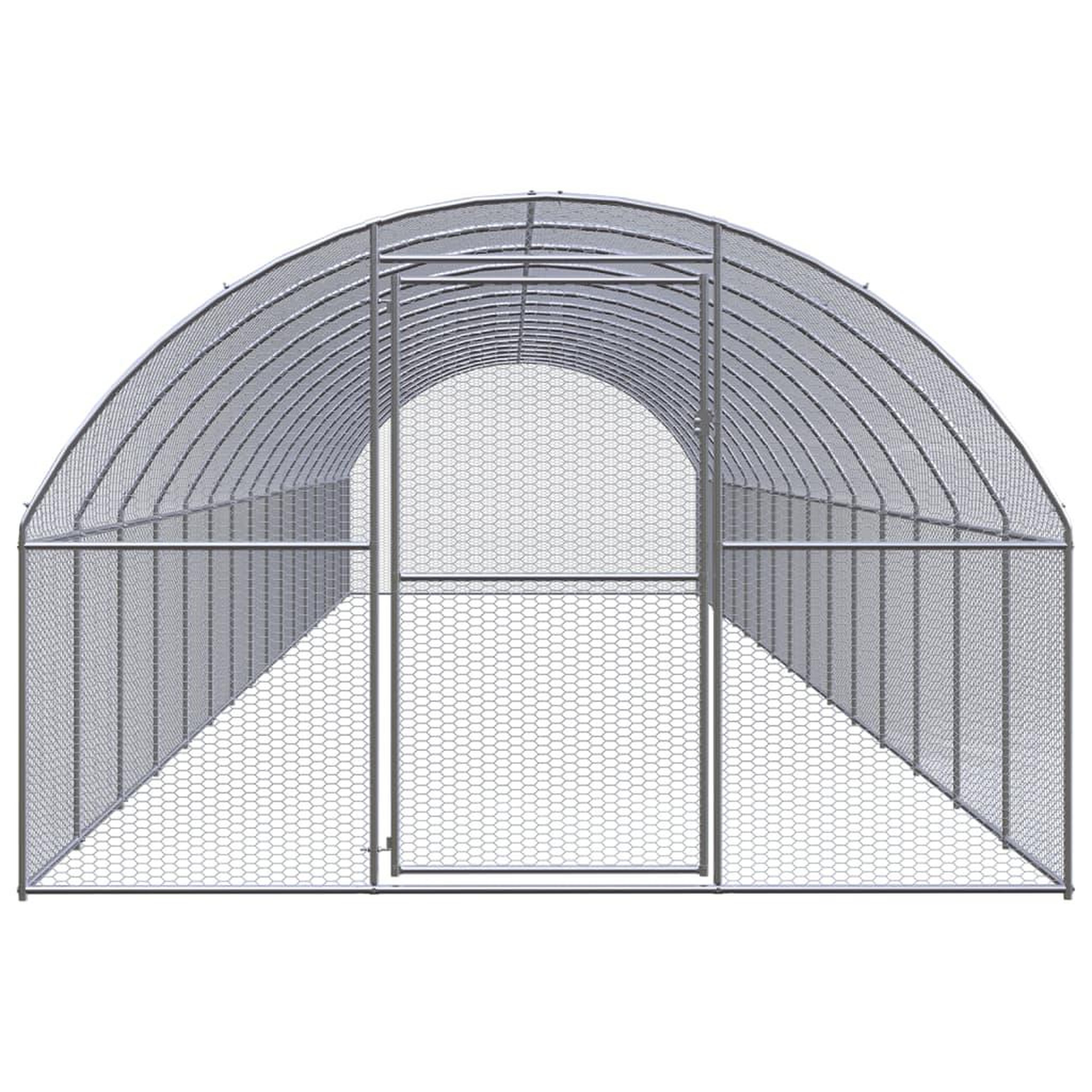 Voir la diapositive 2 : VIDAXL Poulailler d'exterieur 3x16x2 m Acier galvanise