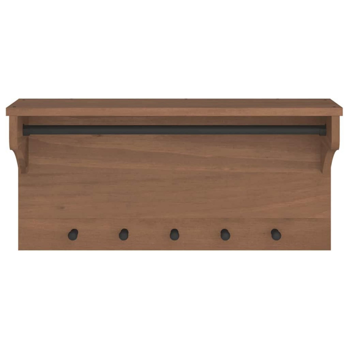 VIDAXL Porte-manteau mural SANDNES 87x30x42 cm bois massif pin