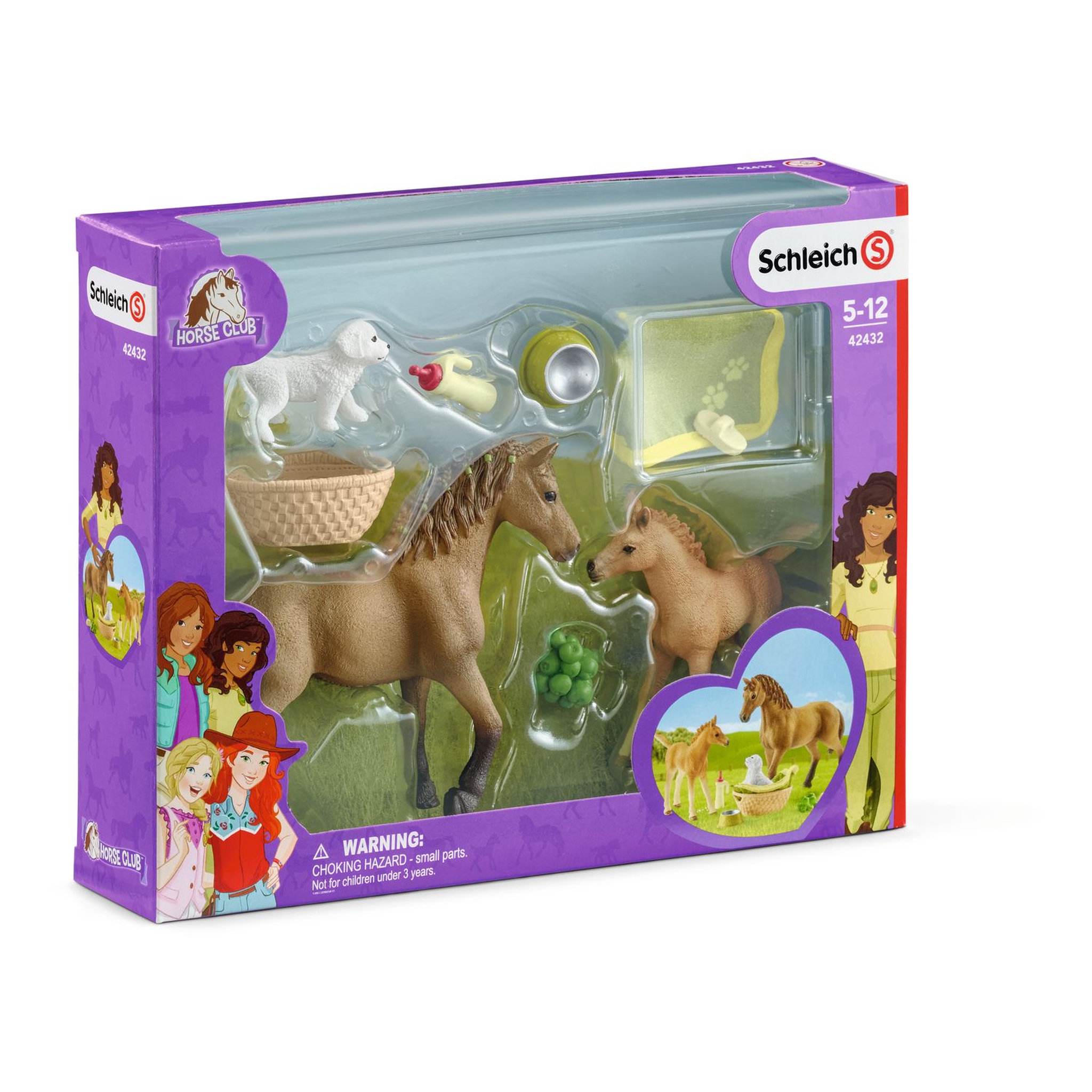 Voir la diapositive 2 : Schleich Figurine - Les soins pour bébé animaux d'Horse Club Sarah