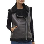 Vero Moda Veste Sans  anches e Femme Vero  oda Waistcoat. Coloris disponibles : Noir