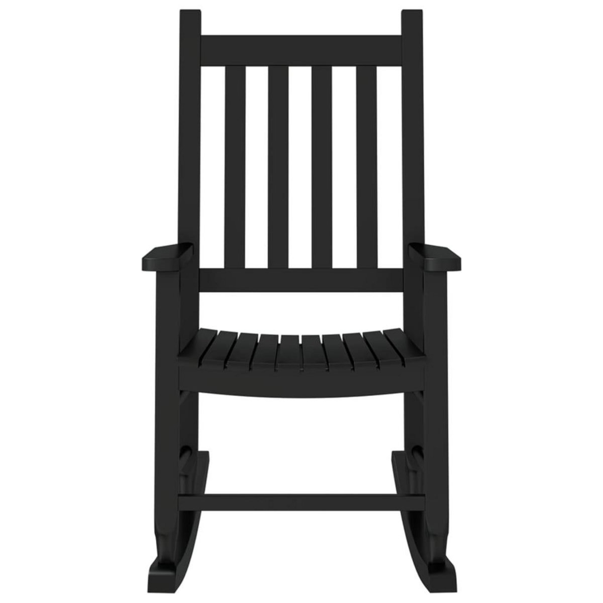 VIDAXL Chaise a bascule enfants noir bois de peuplier massif