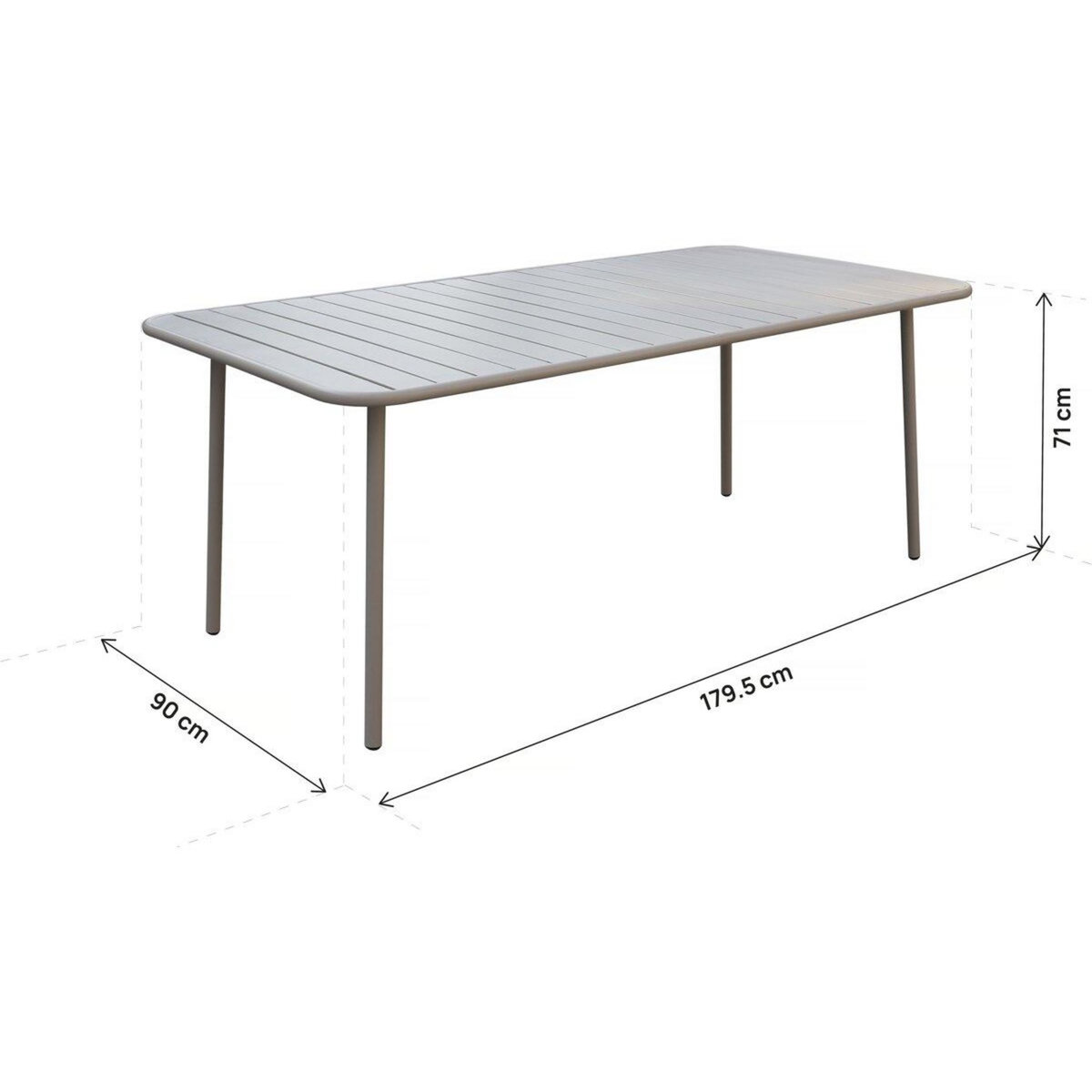 Habitat et Jardin Salon de jardin en métal  Bilbao  - 8 places - Taupe