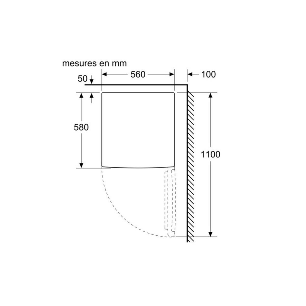 BOSCH Réfrigérateur table top 56cm 120l blanc - KTL15NWEB