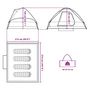 Voir la diapositive 6 : VIDAXL Tente de camping a dome 4 personnes bleu impermeable