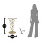 Voir la diapositive 6 : Paris Prix Table d'Appoint Effet Marbre  Spirale  61cm Blanc & Or