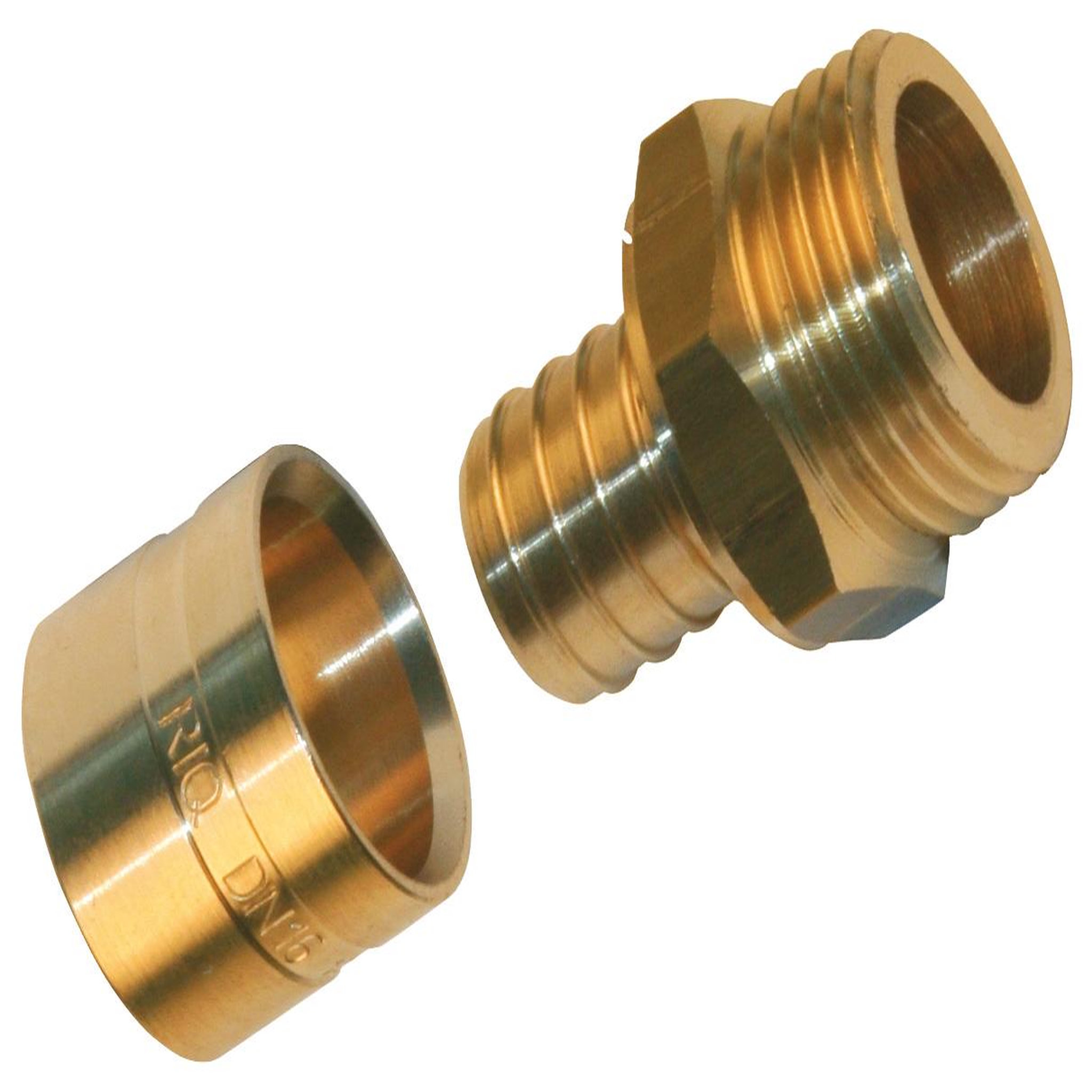 CENTRALE BRICO Raccord droit à glissement laiton M 20 x 27 pour tube en per
