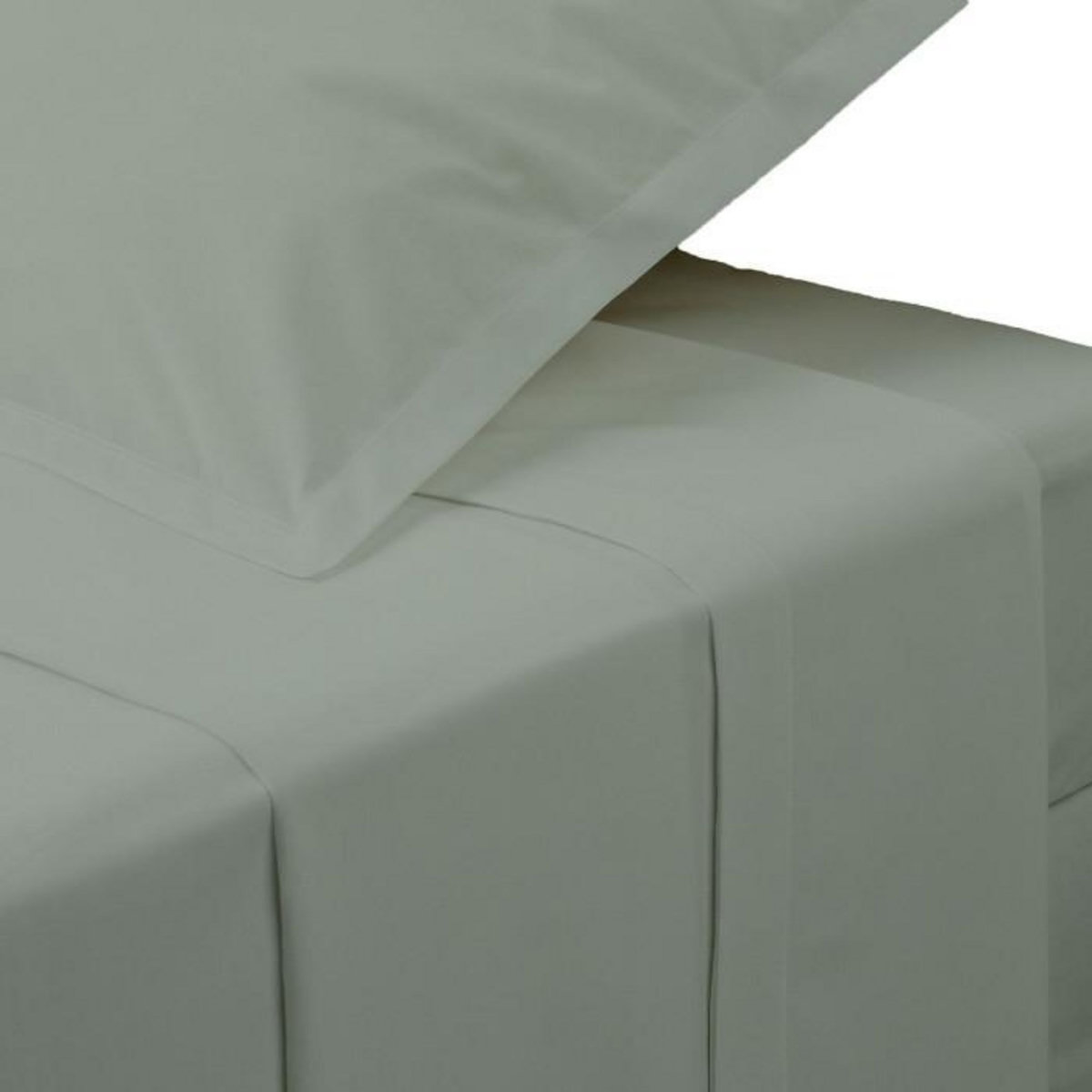 ATMOSPHERA Drap Plat 2 Personnes  Percale  240x290cm Vert Tilleul