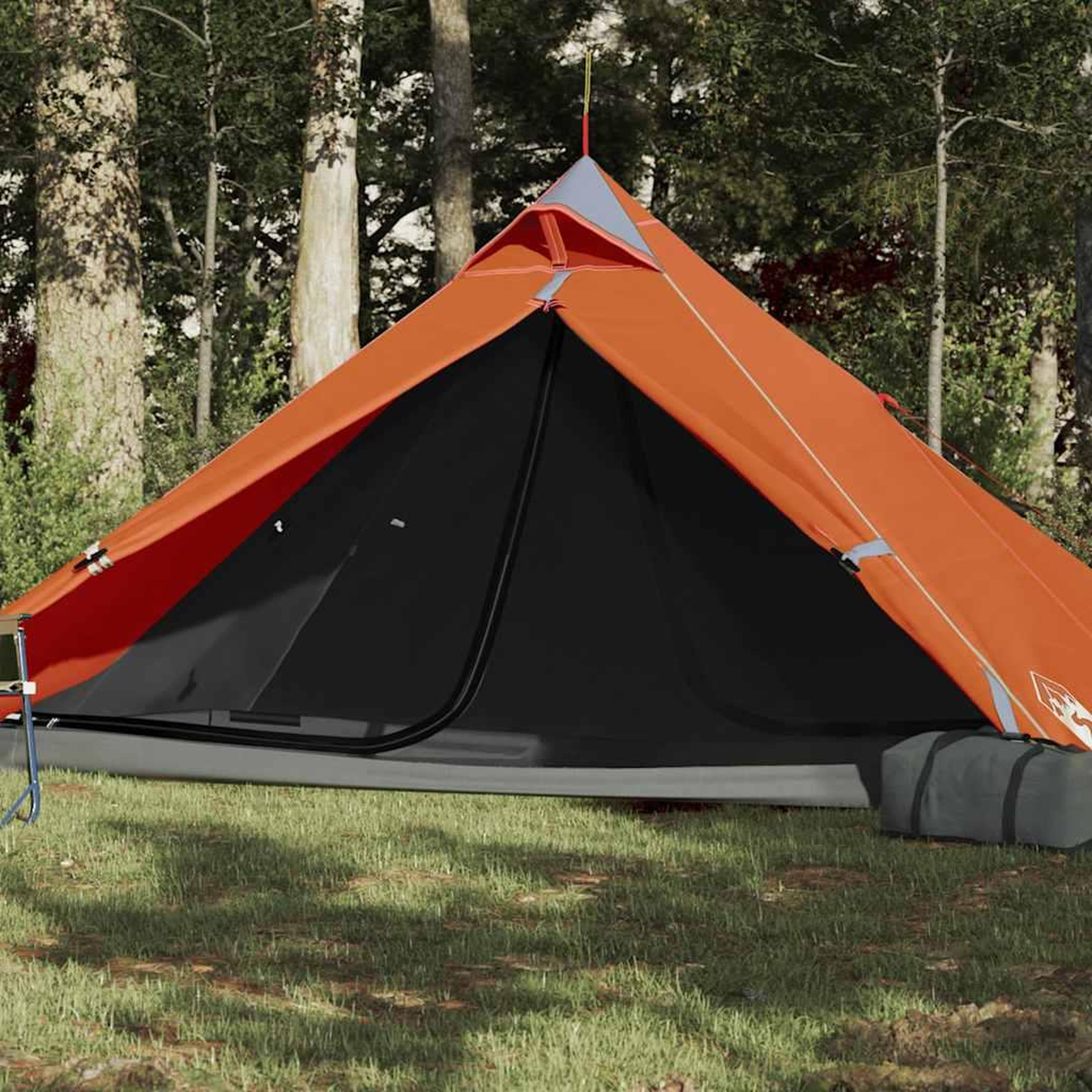 VIDAXL Tente de camping tipi 1 personne orange impermeable