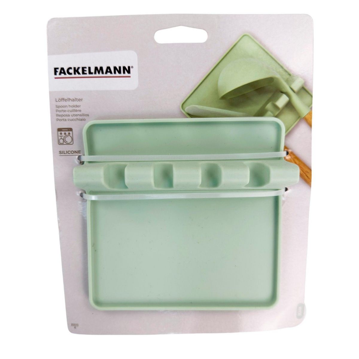 Fackelmann Support à spatule en Silicone Vert Fackelmann OCEAN