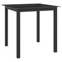 Voir la diapositive 1 : VIDAXL Table de jardin Noir 80x80x74 cm Aluminium et verre