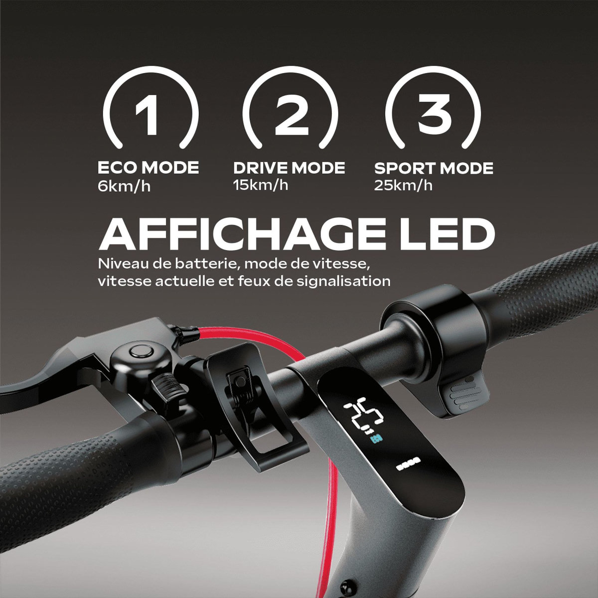 URBANGLIDE Trottinette Électrique 100 PRO 2 – 450W, 25 km/h, Autonomie 30 km - 10  - 36V/7.5Ah - 15Kg