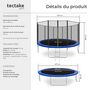 Voir la diapositive 6 : tectake Trampoline modèle B Ø 457 cm, certifié GS pour un maximum de sécurité noir/bleu
