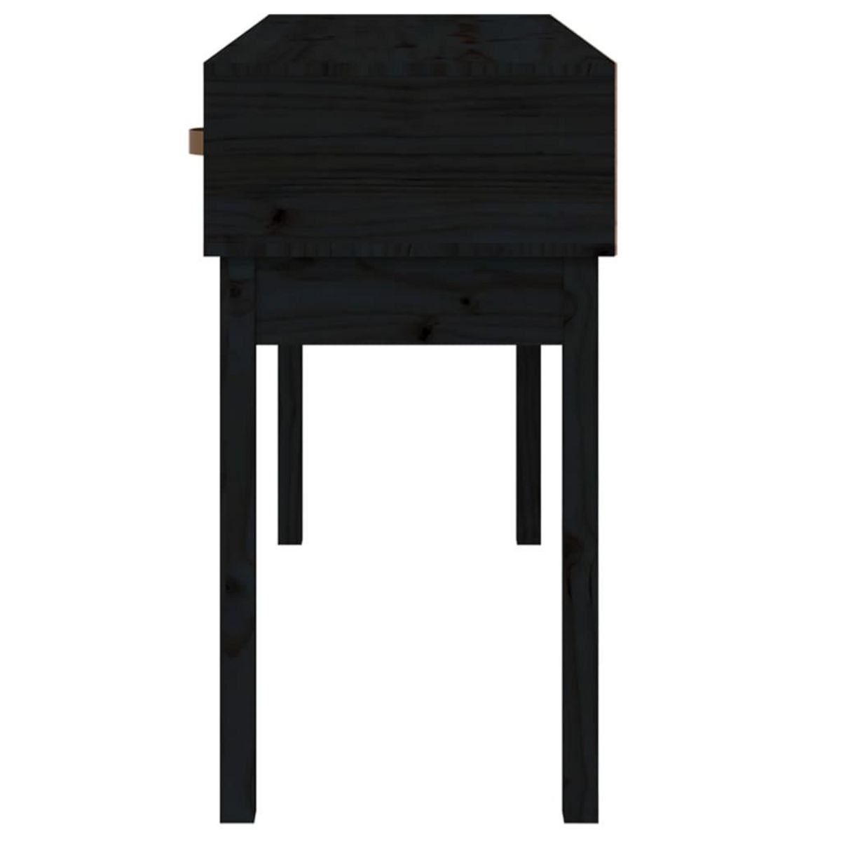 VIDAXL Table console Noir 114x40x75 cm Bois massif de pin