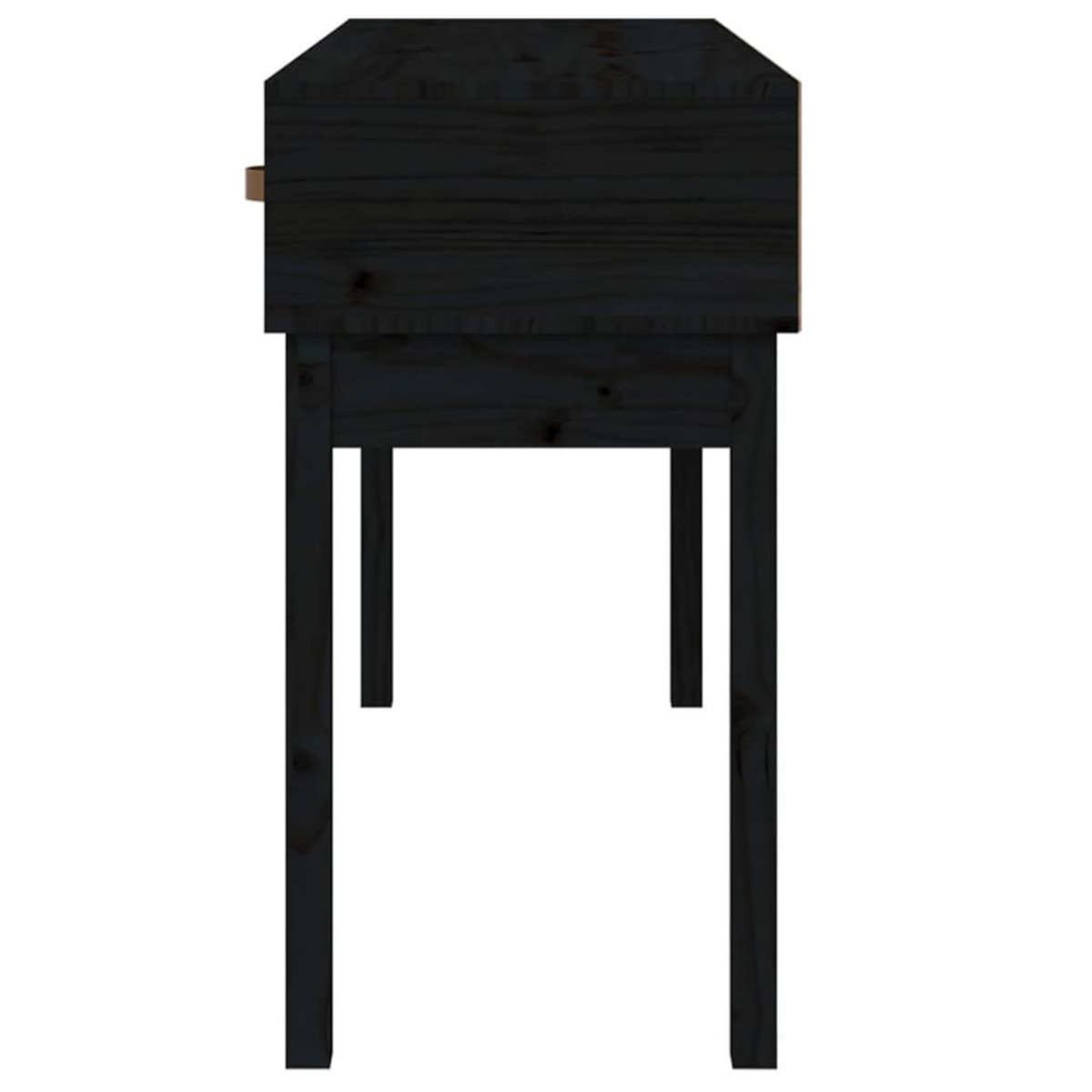VIDAXL Table console Noir 114x40x75 cm Bois massif de pin