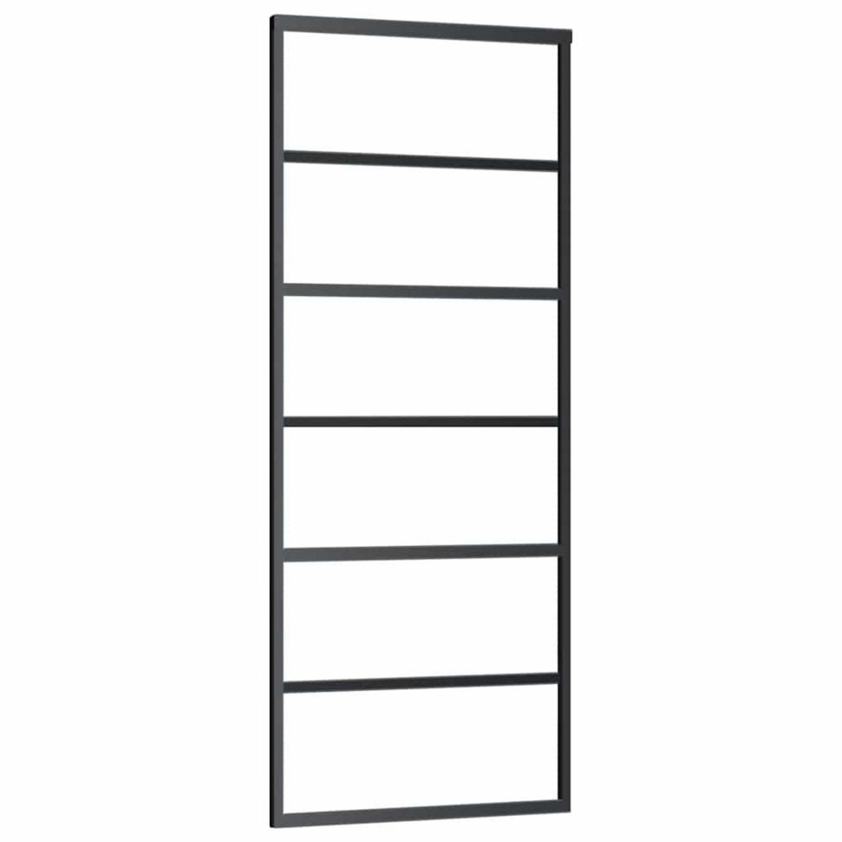 VIDAXL Porte coulissante kit de quincaillerie noir 76x205 cm verre ESG