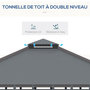 Voir la diapositive 4 : OUTSUNNY Pavillon de jardin style contemporain - barnum avec rideaux - dim. 2,96L x 2,96l x 2,8H m - alu. polyester gris