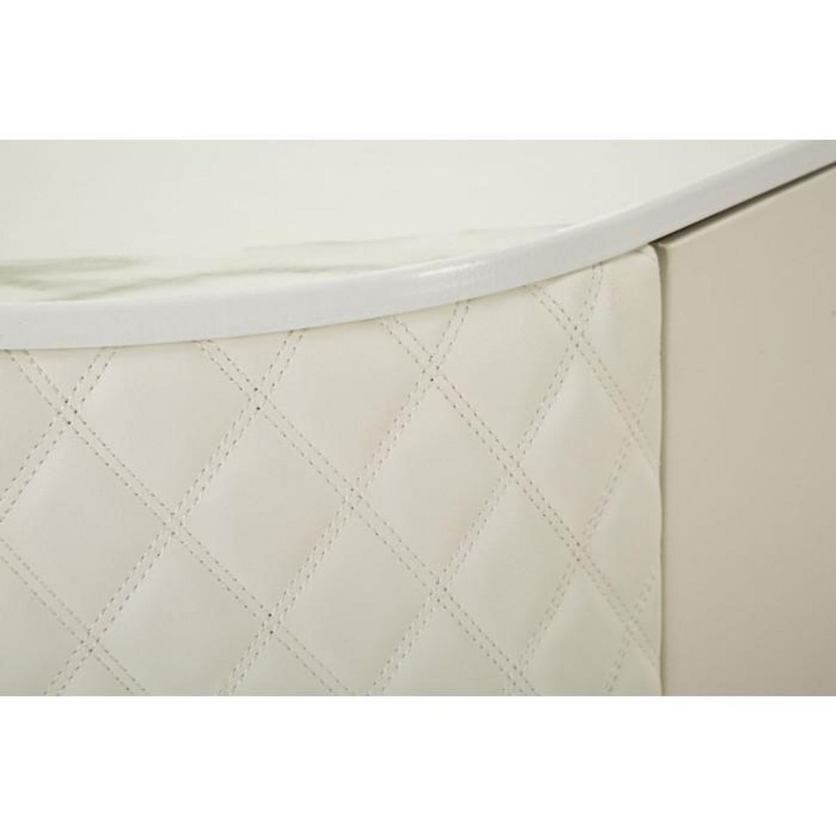 Paris Prix Buffet Design Effet Marbre  Sharon  120cm Blanc & Or