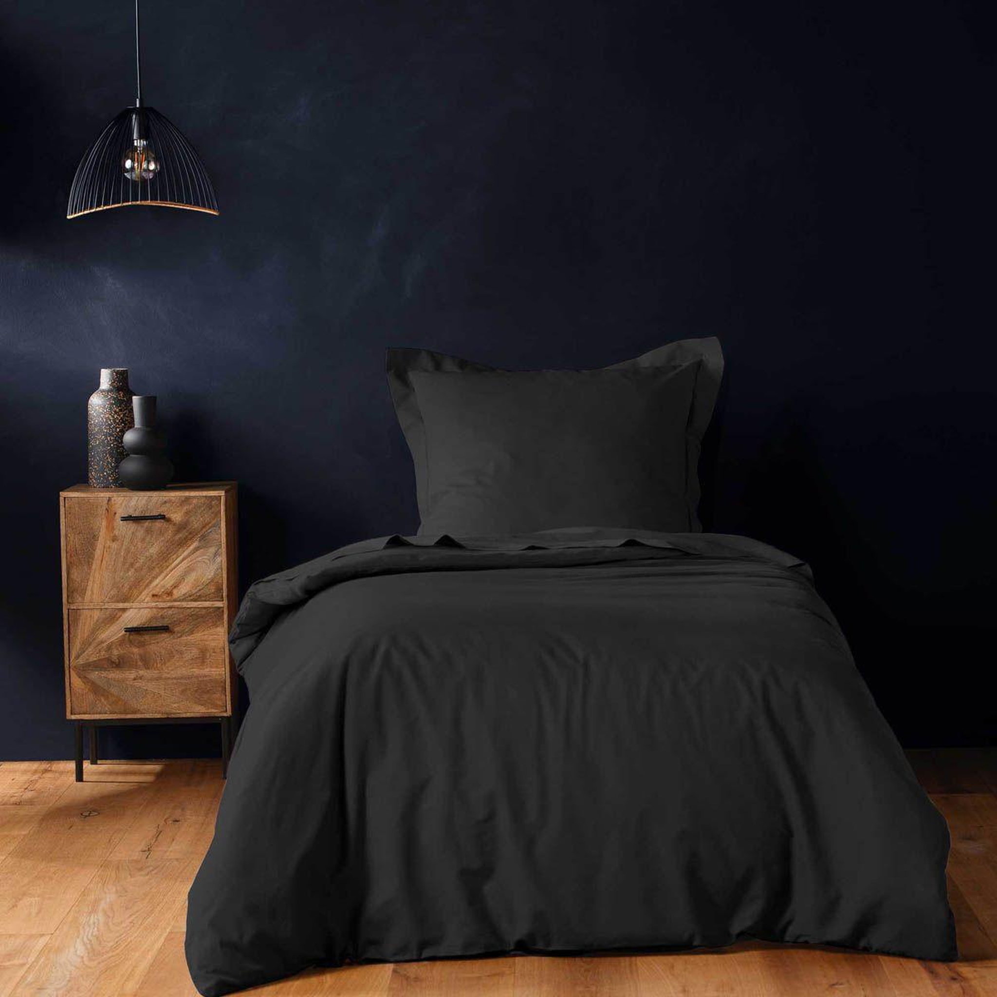 Douceur d'Intérieur Housse de couette  lina  140x200cm noir