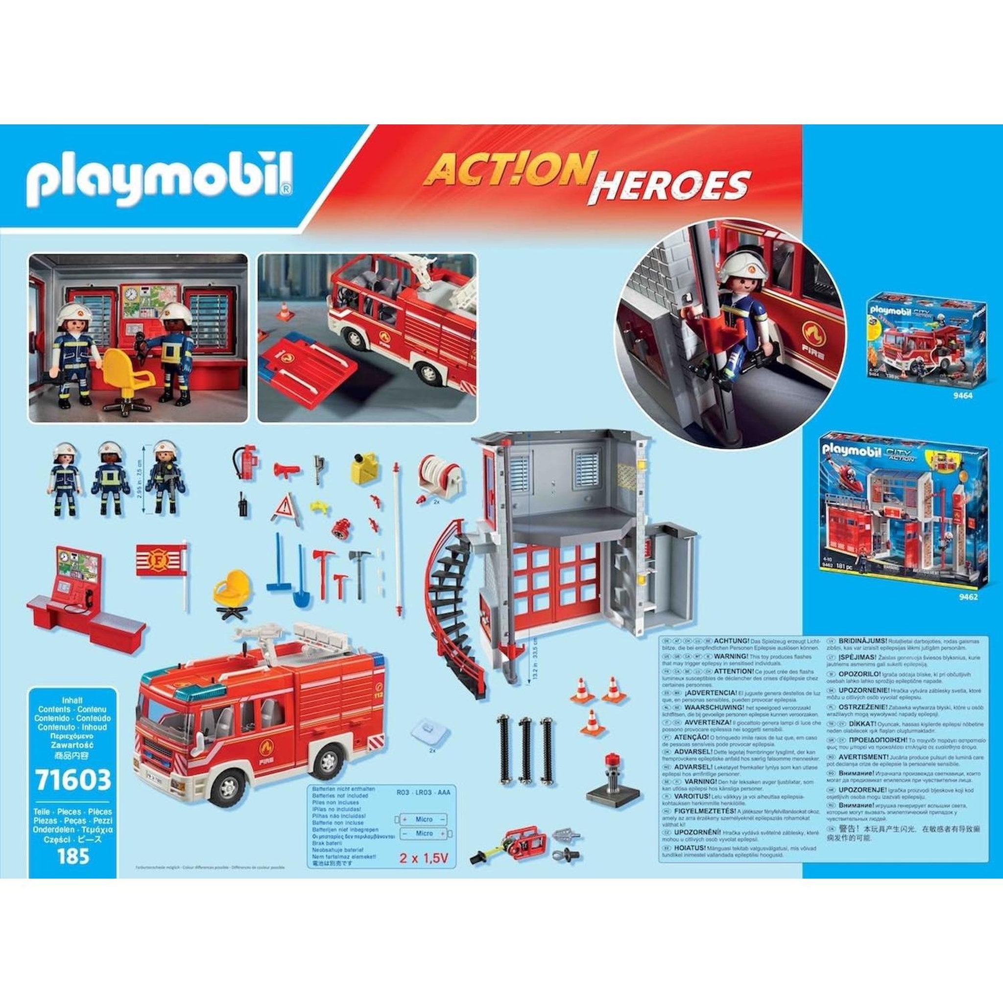 Voir la diapositive 5 : PLAYMOBIL Poste de pompiers avec camion d'intervention