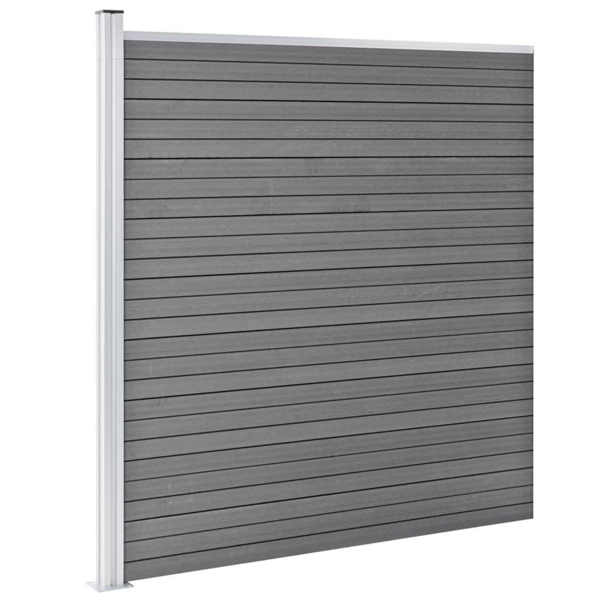 VIDAXL Cloture de jardin WPC 699x186 cm Gris