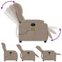 Voir la diapositive 5 : VIDAXL Fauteuil inclinable de massage taupe tissu microfibre