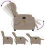 Voir la diapositive 5 : VIDAXL Fauteuil inclinable de massage taupe tissu microfibre