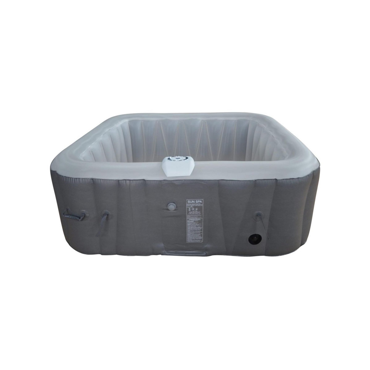 SUNSPA Spa gonflable 4 places carré - Sunspa - Bandeau LED inclus - Dimensions : 155 x 155 cm