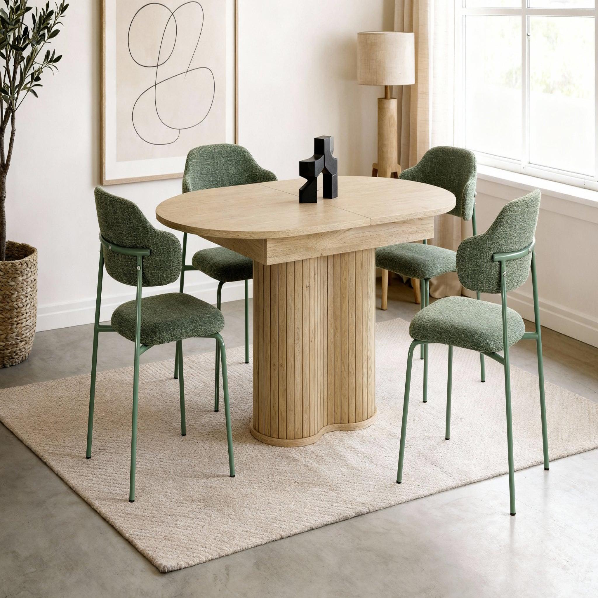 Voir la diapositive 4 : CASANOVA PARIS KAYLA - Lot de 4 chaises pieds en métal