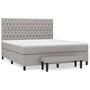 Voir la diapositive 2 : VIDAXL Sommier a lattes de lit avec matelas Gris clair 180x200cm Tissu