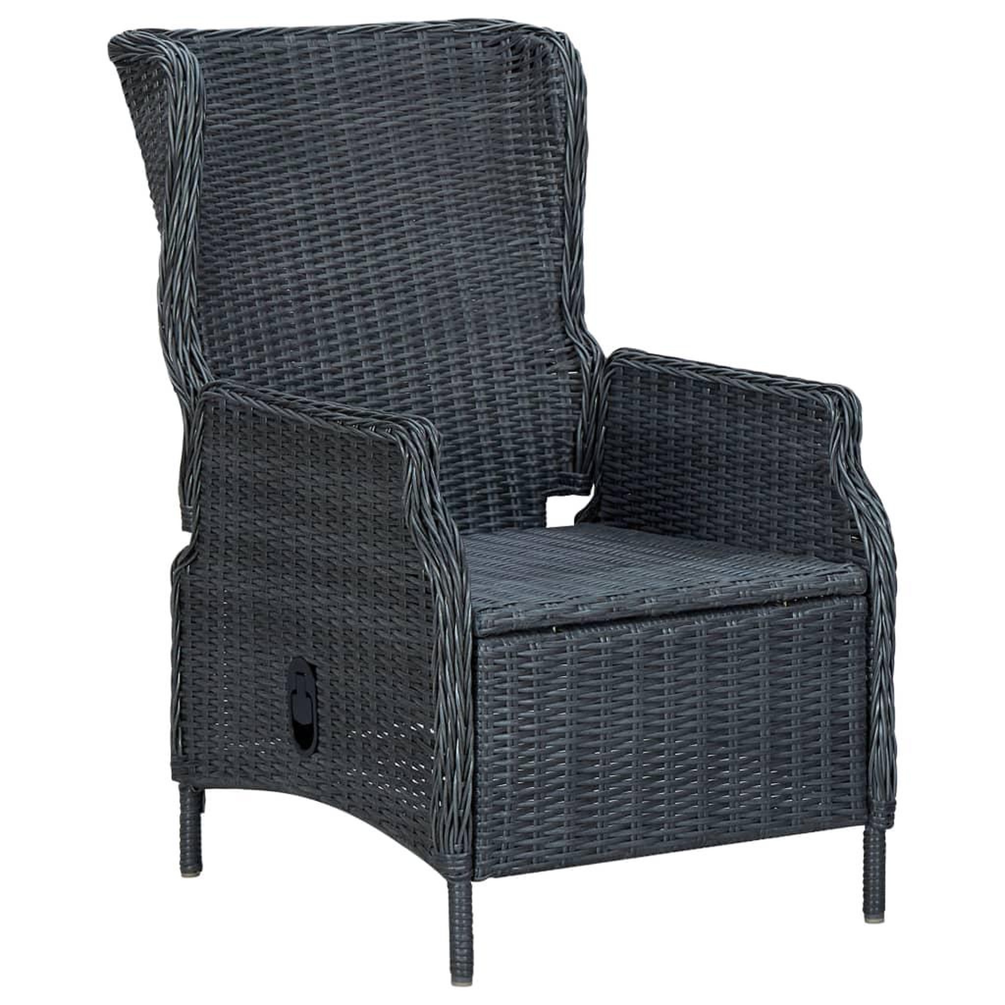 Voir la diapositive 4 : VIDAXL Ensemble a manger 9 pcs avec coussins resine tressee gris fonce