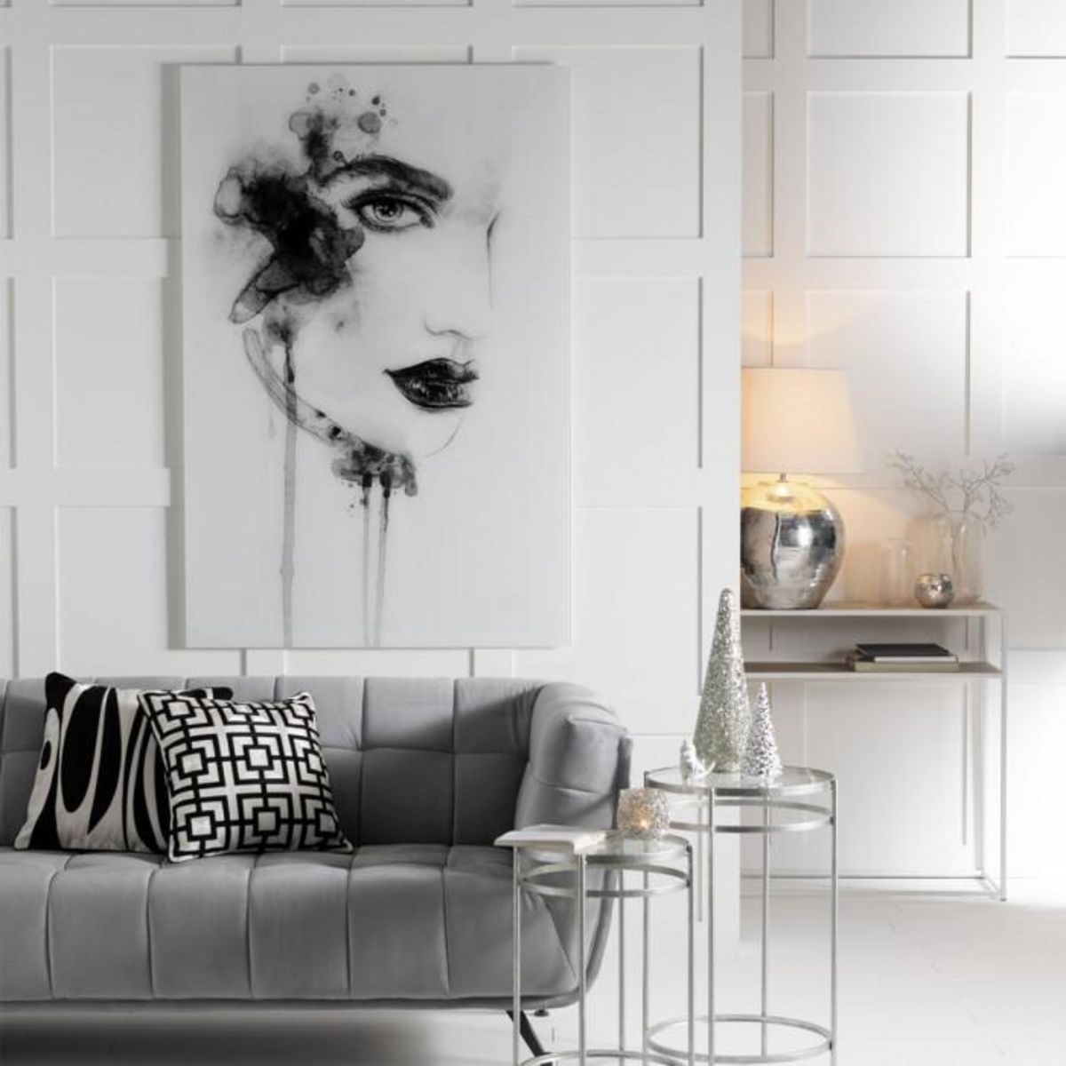 Paris Prix Tableau Déco en Verre  Aquarel  100x150cm Blanc & Noir