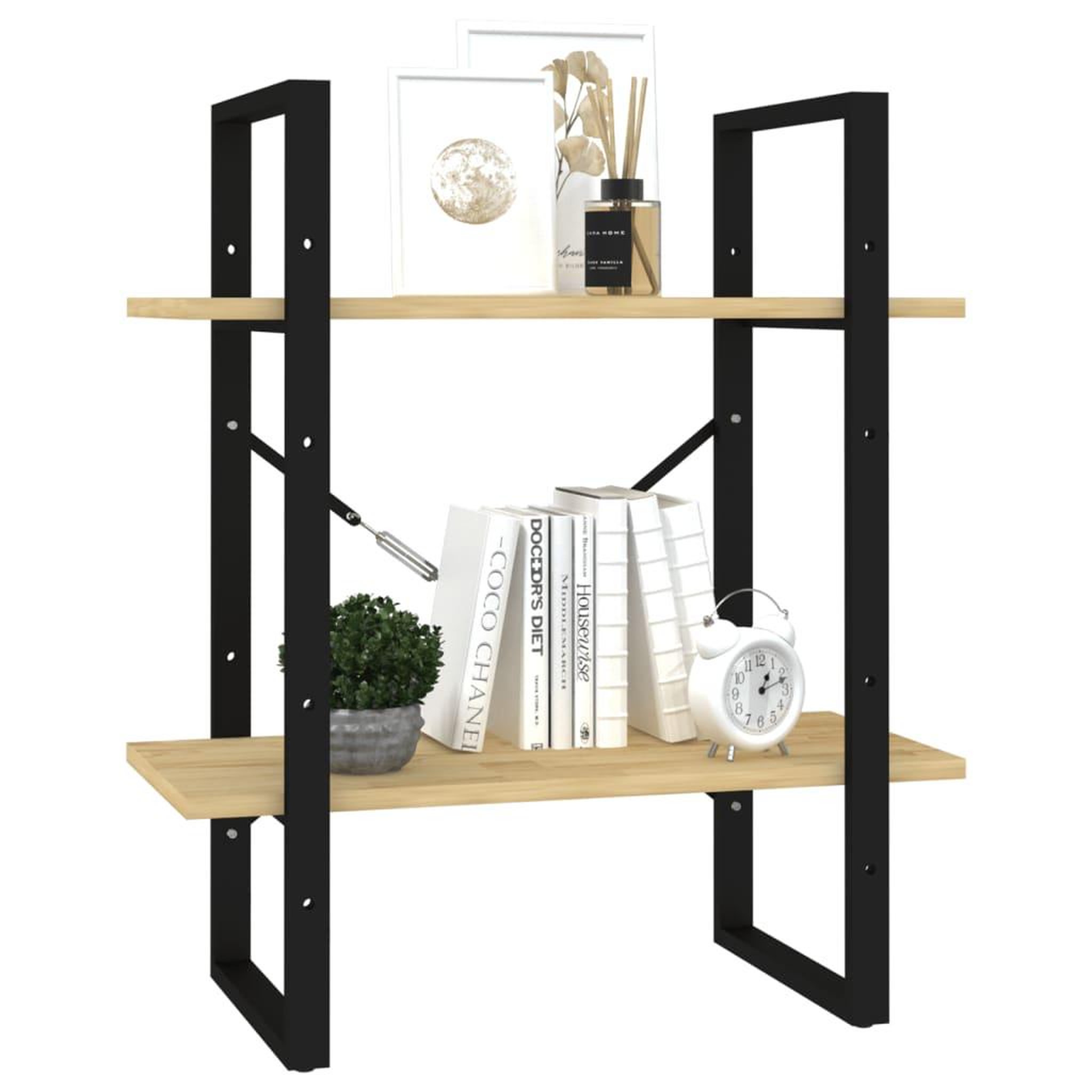 Voir la diapositive 4 : VIDAXL Bibliotheque a 2 niveaux 60x30x70 cm Bois de pin massif