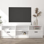 Voir la diapositive 1 : VIDAXL Meuble TV Blanc brillant 150x33,5x45 cm Bois d'ingenierie