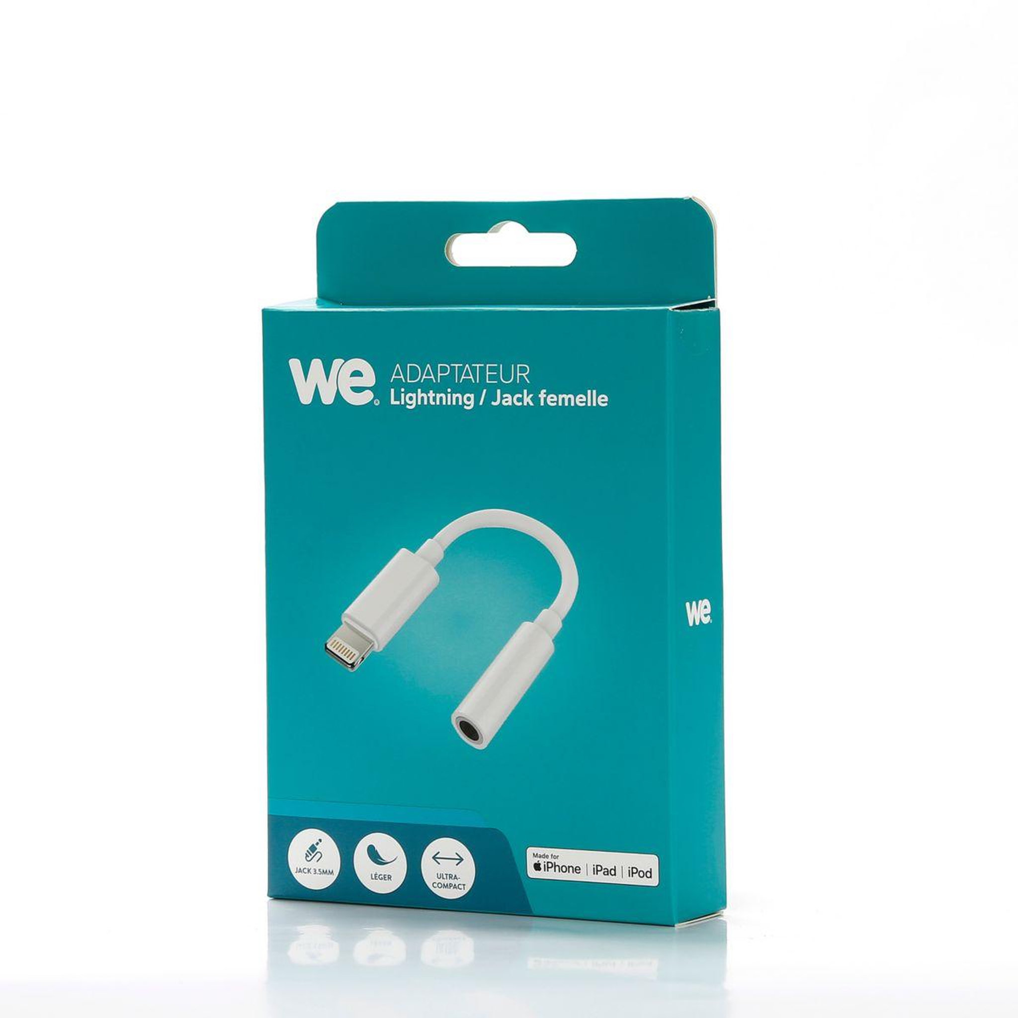 Voir la diapositive 4 : We Adaptateur jack lightning male vers jack 3.5 femelle