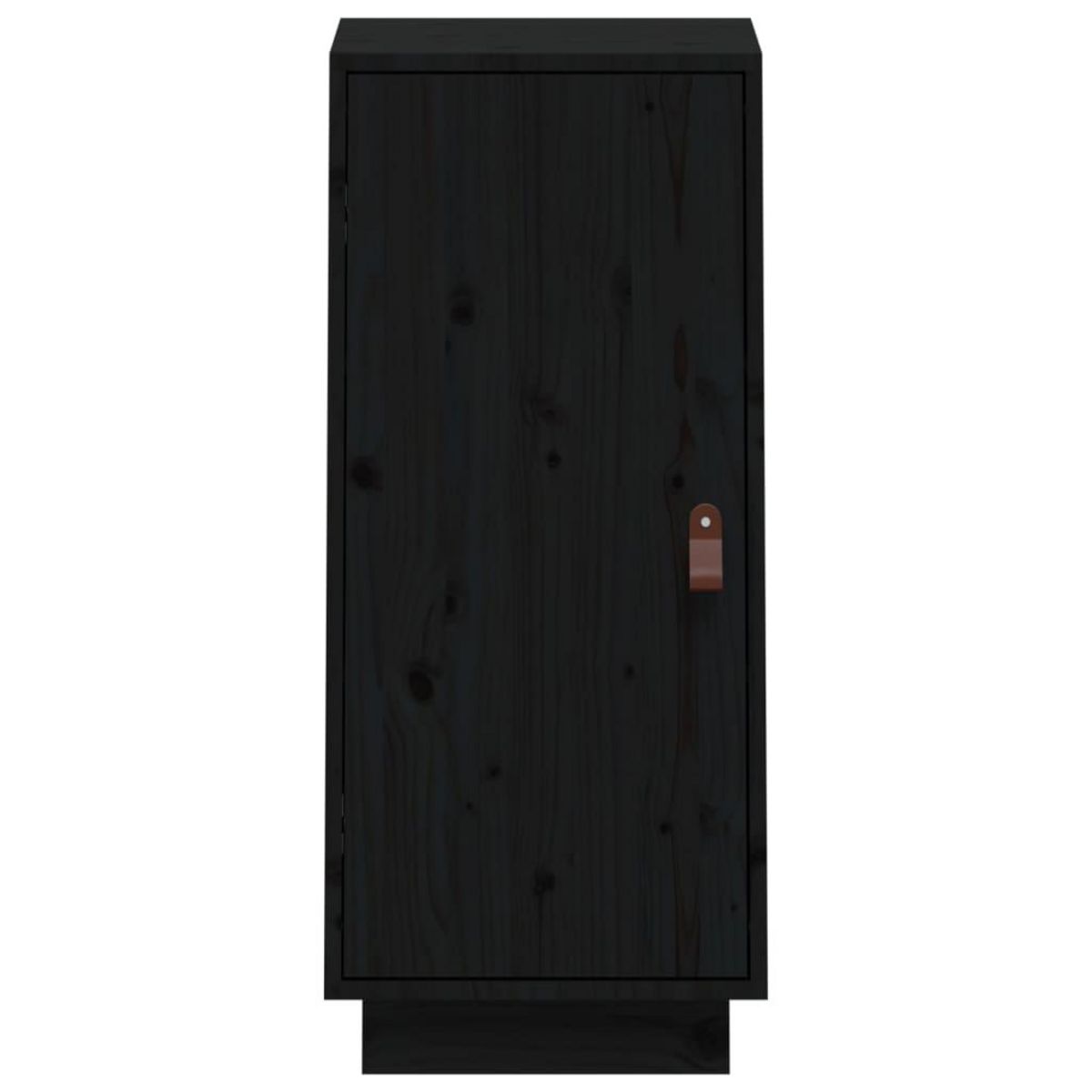 VIDAXL Buffet Noir 34x40x75 cm Bois massif de pin