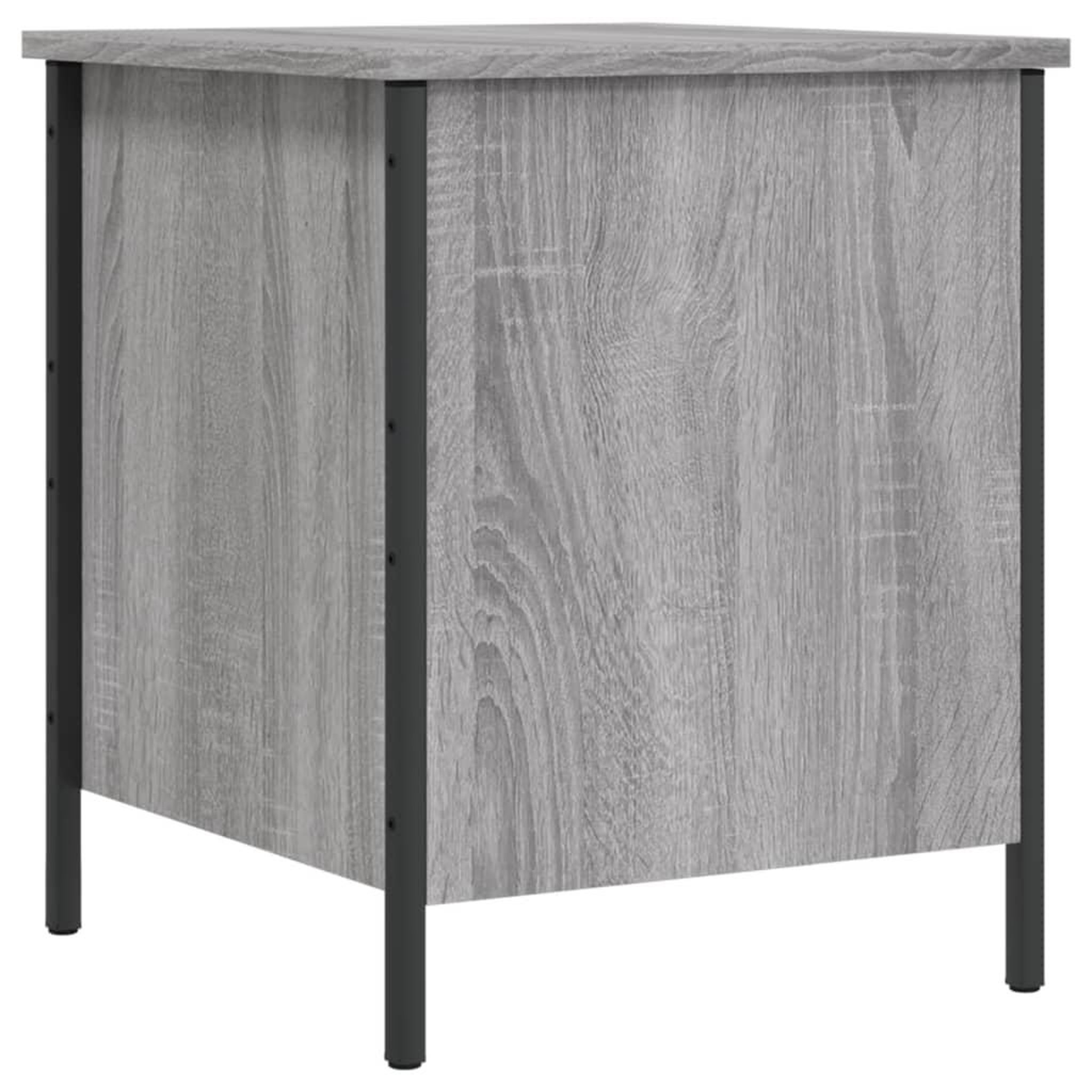 Voir la diapositive 2 : VIDAXL Banc de rangement sonoma gris 40x42,5x50 cm bois d'ingenierie