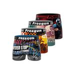 FREEGUN Lot de 4 boxers enfant Summer Sport. Coloris disponibles : Bleu