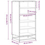 Voir la diapositive 6 : VIDAXL Etagere a chaussures chene fume 48x38x97,5 cm bois d'ingenierie
