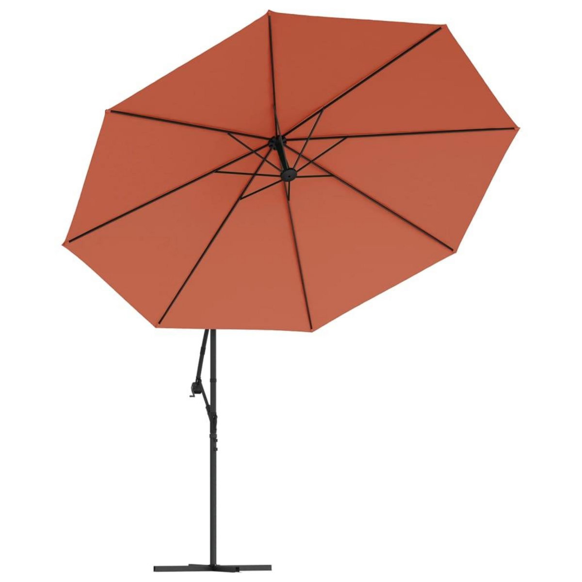 VIDAXL Parasol de jardin en porte-a-faux et poteau en aluminium