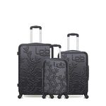 LES P'TITES BOMBES LPB LPB LUGGAGE - LOT DE 3 - Valises grand format, weekend et cabine NAIS. Coloris disponibles : Bleu, Rose, Noir, Vert, Beige, Gris