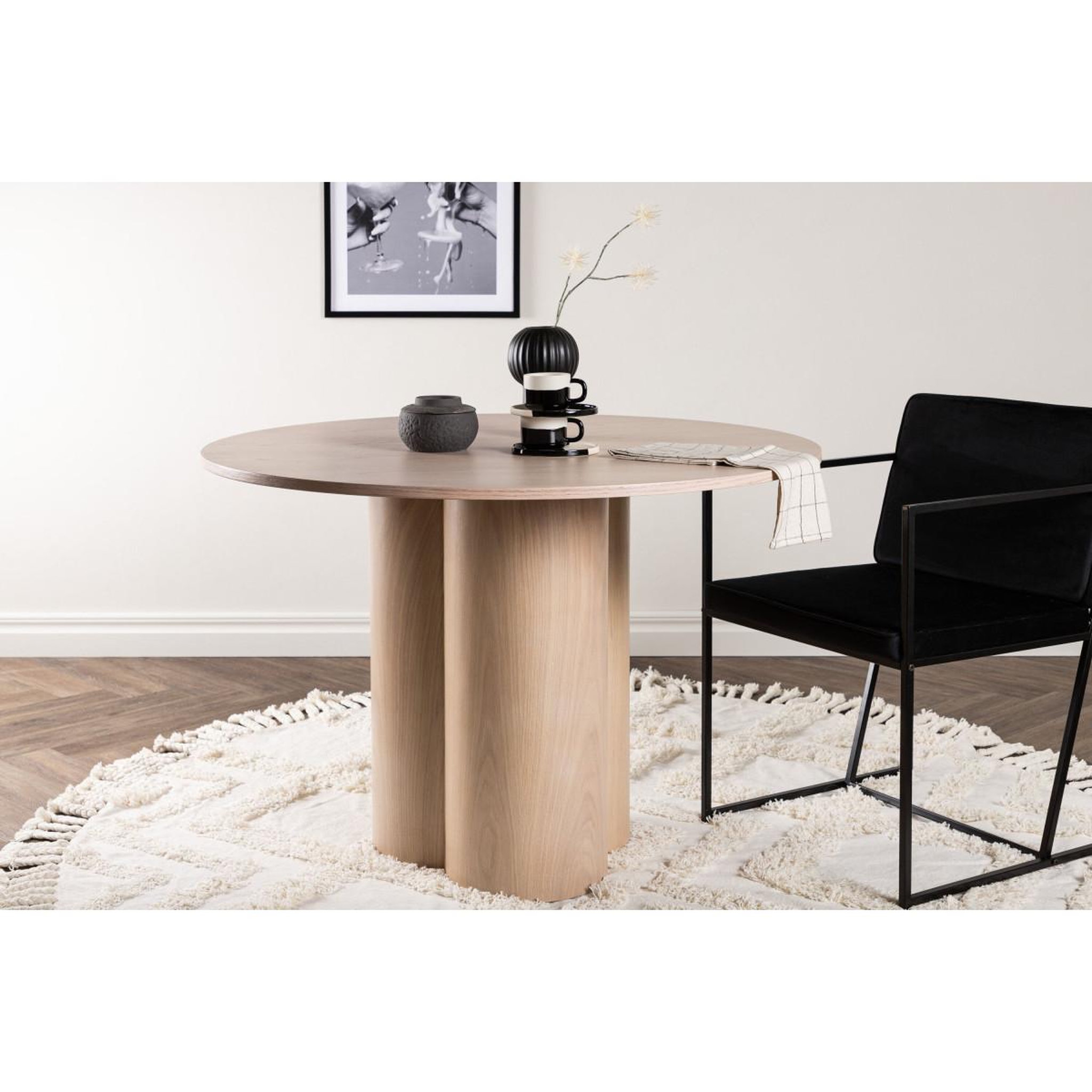 Voir la diapositive 3 : Paris Prix Table à manger ronde  olivia  110cm naturel